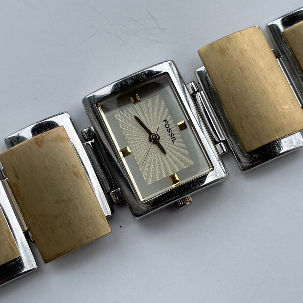 Fossil F2 Women Wristwatch Analog Quartz Ladies Gold/Silver Watch ES-1866 - Picture 8 of 10